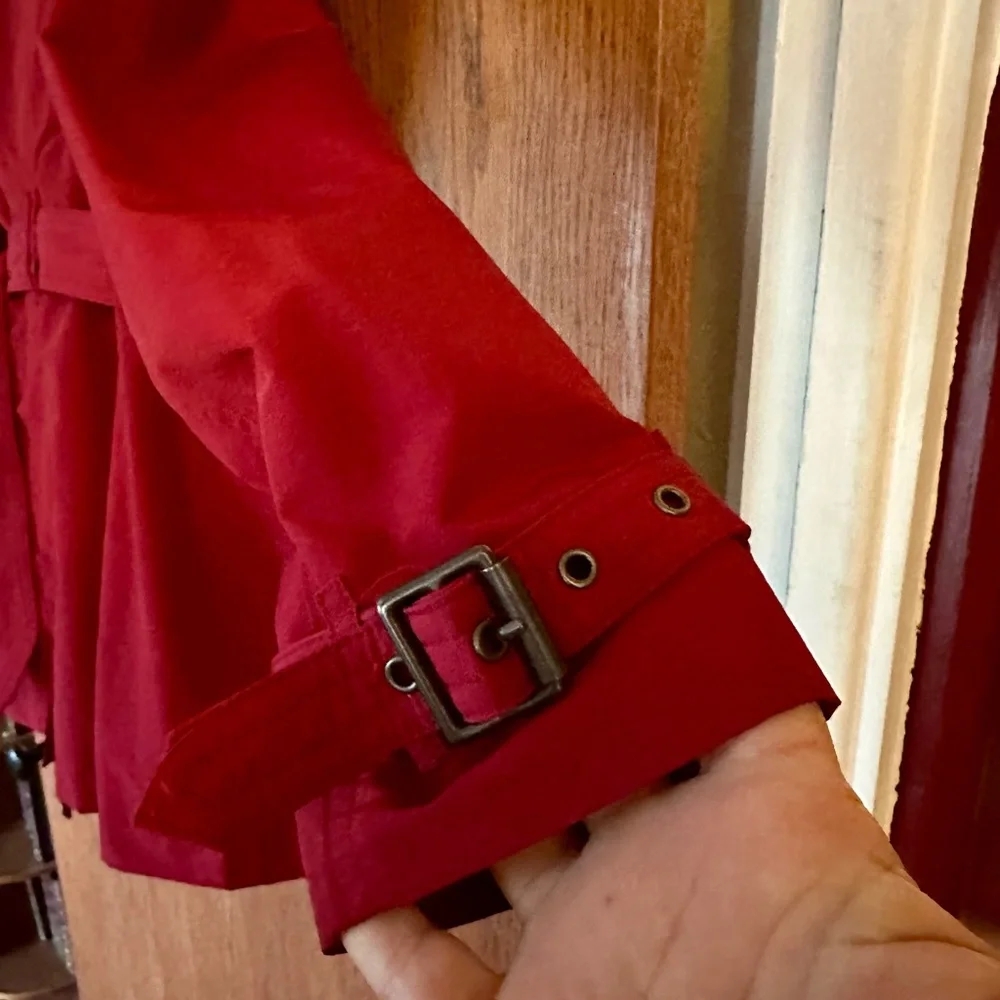 Burberry Brit Trench-coat, Red, Size 8 - Picture 3 of 8
